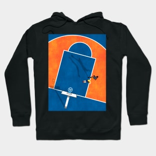 Street Basketball Court | Aerial Illustration Hoodie